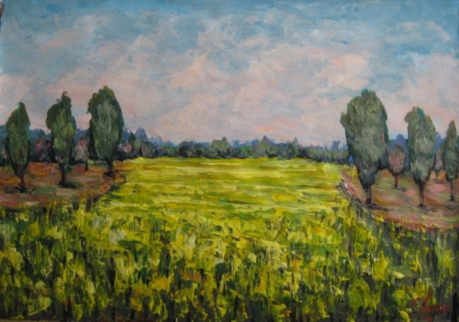 Painting titled "Rapsfeld" by Valeri Lanski-Waldt, Original Artwork