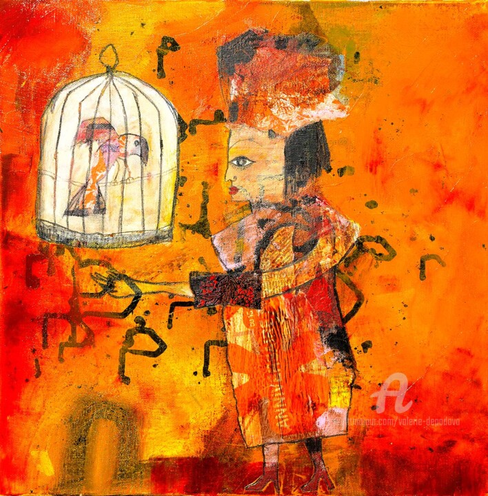 Painting titled "Liberateur" by Valérie Depadova, Original Artwork, Acrylic