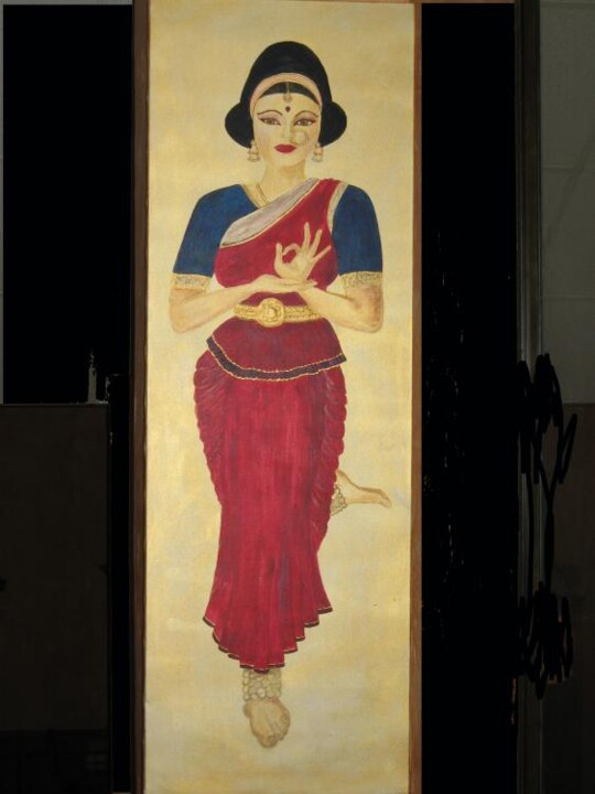 Painting titled "danseuse indienne" by Valérie Dessauges, Original Artwork