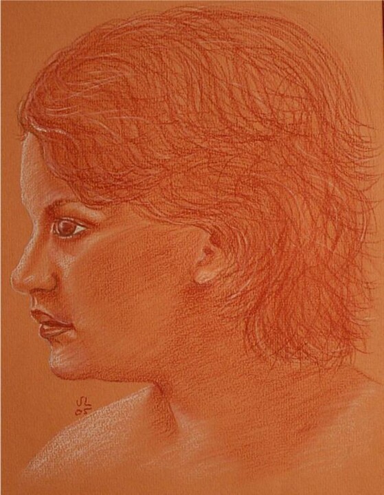 Dessin intitulée "MAGALI" par Valérie Lamarre, Œuvre d'art originale, Pastel