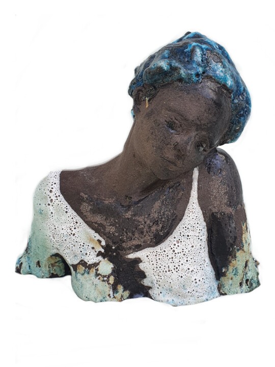 雕塑 标题为“NaÏade” 由Valérie Van Haelen, 原创艺术品, 粘土