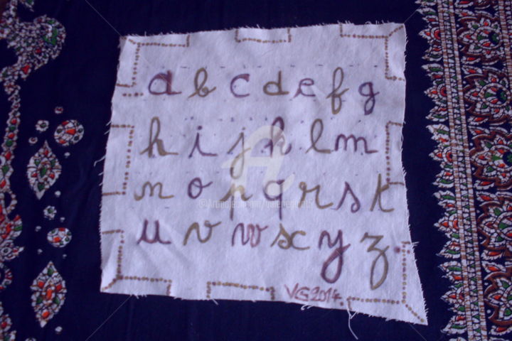 Artisanat intitulée "Abécédaire tissu" par Valerie Guiot, Œuvre d'art originale