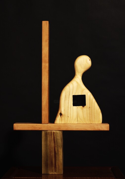 Scultura intitolato "The window of my so…" da Valeriu Cazacevschi, Opera d'arte originale, Legno