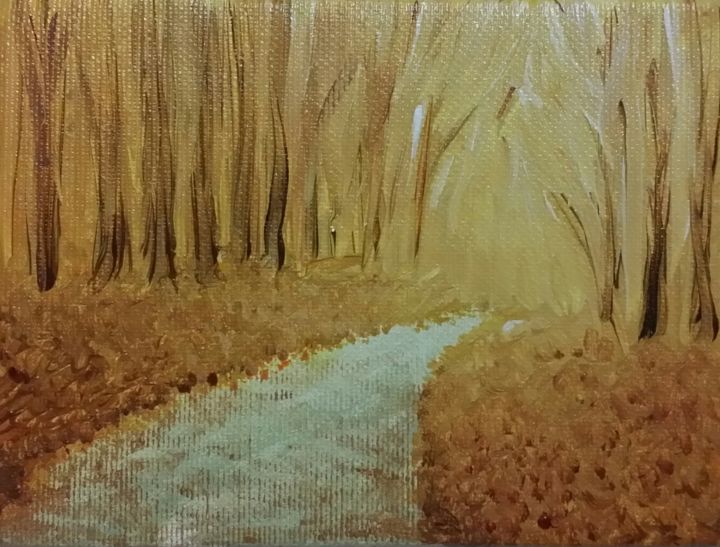 Painting titled "La Passeggiata" by Valter Carnevale, Original Artwork, Acrylic