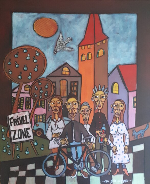 Painting titled "Frehel Zone" by Vanderheyden, Original Artwork, Acrylic