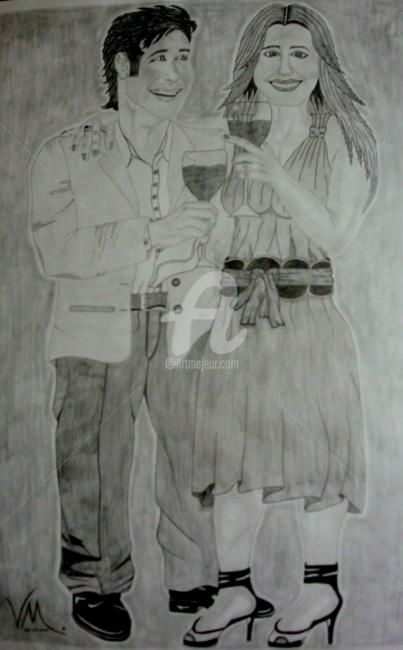 Drawing titled "Drink" by Vanderson Mota, Original Artwork, Pencil