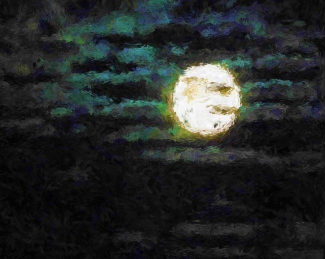 "Mr. Moon" başlıklı Dijital Sanat Van Rothrock tarafından, Orijinal sanat