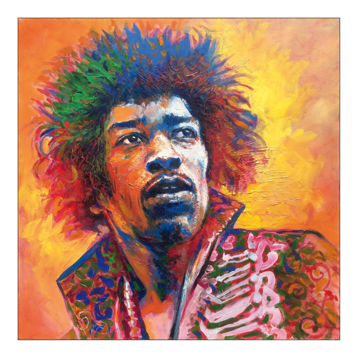 Painting titled "Voodoo Child" by Vasile Marius Lupu, Original Artwork, Oil Mounted on Wood Stretcher frame