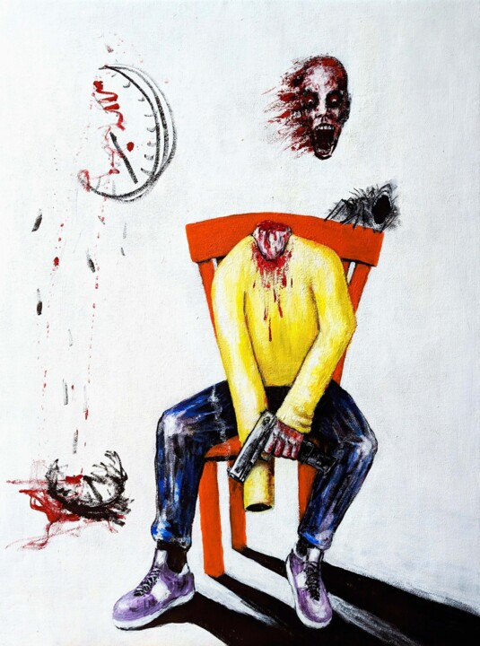 Картина под названием "No More Peace" - Vaxo Lang, Подлинное произведение искусства, Акрил