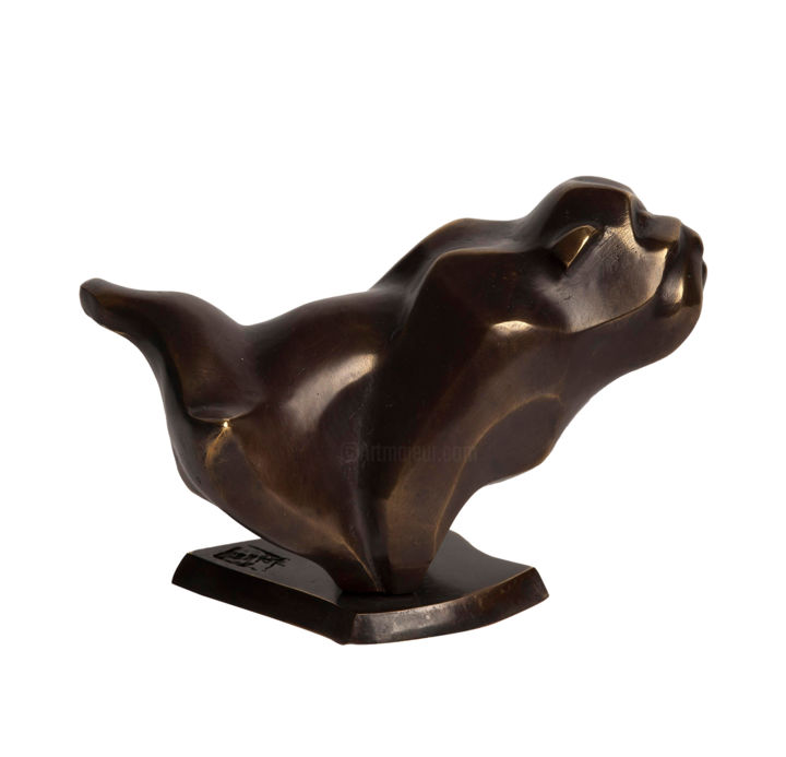 Sculpture intitulée "Bulldog Contemporar…" par Veaceslav Jiglitski, Œuvre d'art originale, Bronze