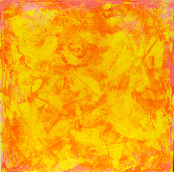 Картина под названием "362. Soft Peach Ser…" - Veera Zukova, Подлинное произведение искусства, Акрил Установлен на Деревянна…