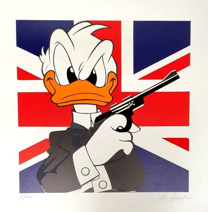 Printmaking titled "Donald Jack" by Sergio Veglio, Original Artwork, Screenprinting