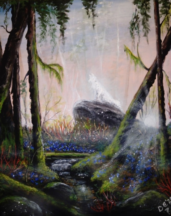 绘画 标题为“In The Spring Forest” 由Tatyana Knyazeva, 原创艺术品, 彩画