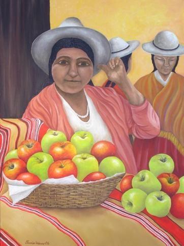 绘画 标题为“Apple Fair” 由Claudia Velasco, 原创艺术品