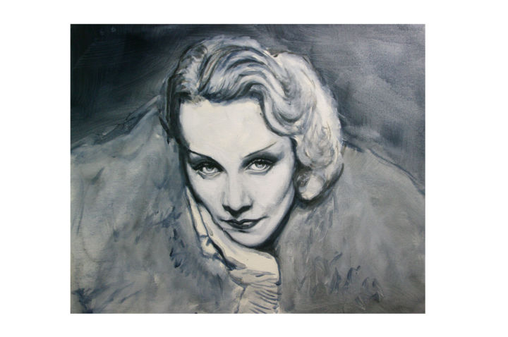 绘画 标题为“Te miro .Marlene Di…” 由Velvet Blue, 原创艺术品, 丙烯