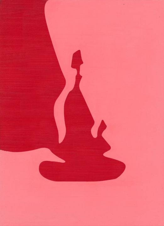 Peinture intitulée "17 - Yoga posture b…" par Vera Soares Branco, Œuvre d'art originale, Acrylique