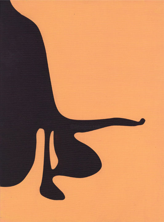 Peinture intitulée "7- Yoga posture urd…" par Vera Soares Branco, Œuvre d'art originale, Acrylique