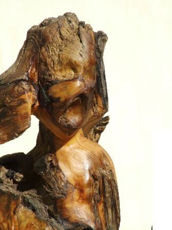 Skulptur mit dem Titel "l'ecume des nuits d…" von Véronique Bellot, Original-Kunstwerk, Holz