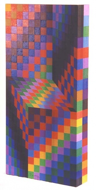 Escultura intitulada "Vasarely-Axo-99 scu…" por Victor Vasarely, Obras de arte originais