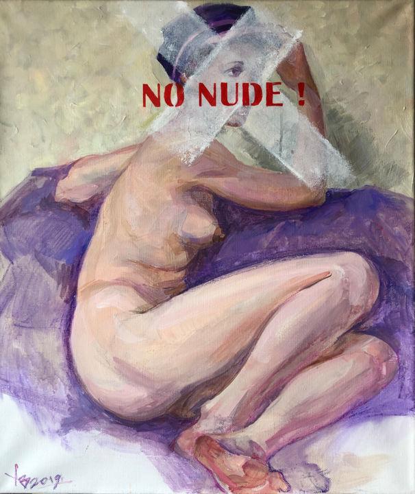 Pintura titulada "No nude" por Victoria Udalova, Obra de arte original, Acuarela