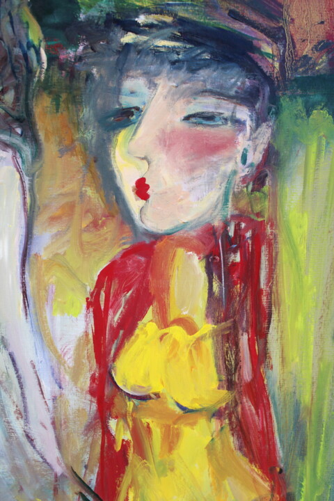 Modern Art Acrylic Painting - Le visage de femme - Martin Klein