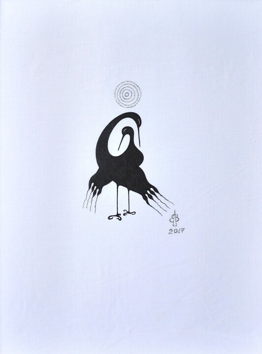 绘画 标题为“Acquaintance” 由Viktoria Patrusheva, 原创艺术品, 中性笔