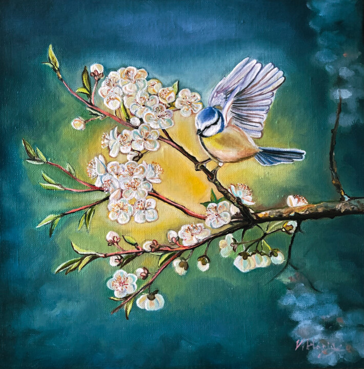 绘画 标题为“Spring trills” 由Viktoryia Lautsevich, 原创艺术品, 油
