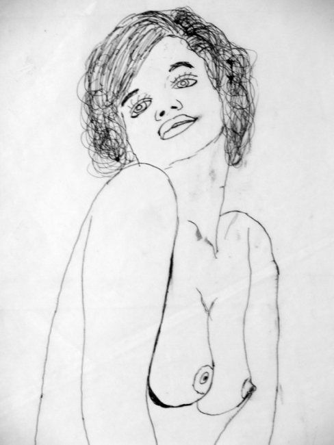 Drawing titled "Nuda Veritas" by Pablo Villaizán, Original Artwork
