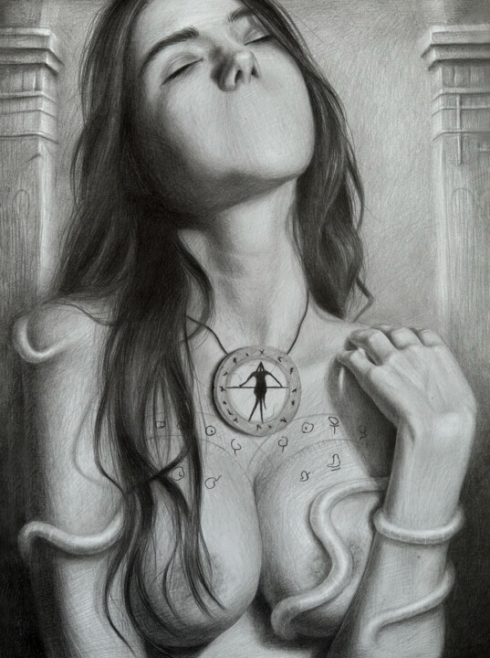 Drawing titled "occult world" by Vitaly.Arts, Original Artwork, Pencil