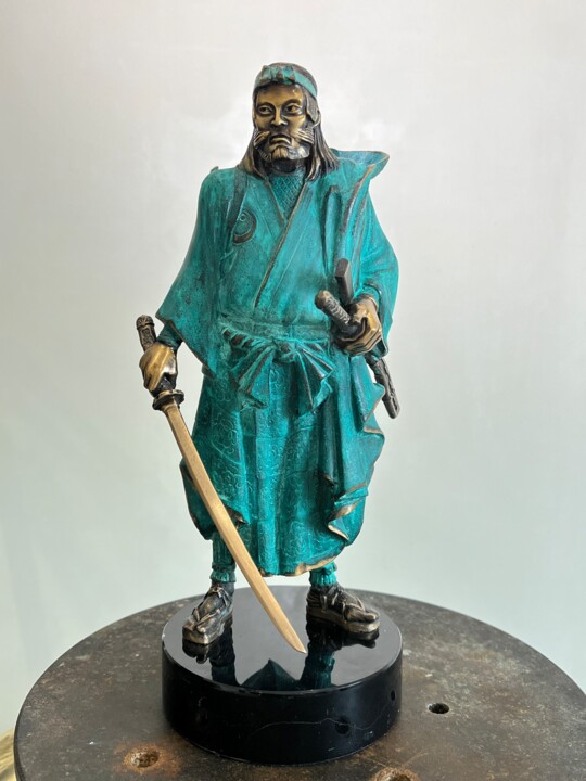 Scultura intitolato "Samurai" da Vitaliy Semenchenko, Opera d'arte originale, Bronzo