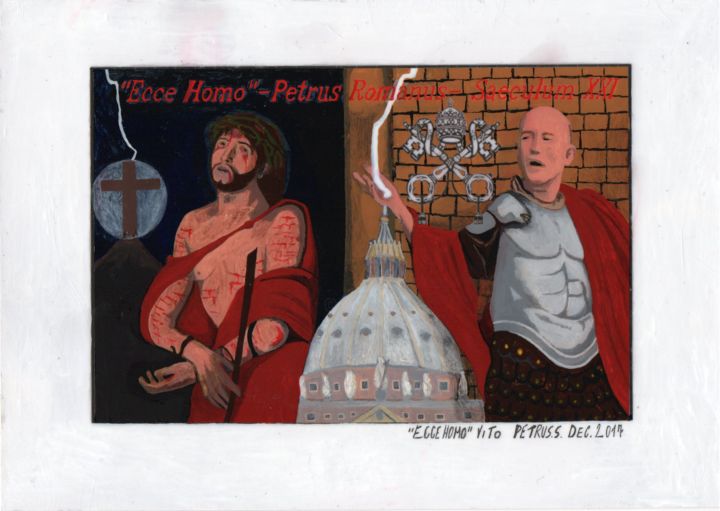 Gravures & estampes intitulée "Ecce Homo" par Vito Petrus Saracino, Œuvre d'art originale