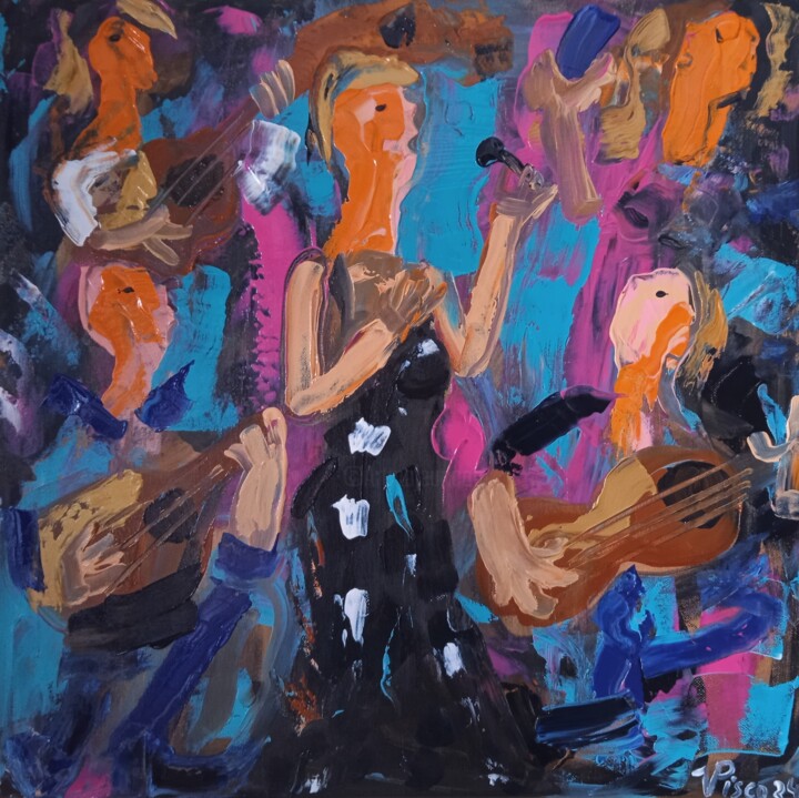 Malerei mit dem Titel "This is fado XI" von Vitor Pisco, Original-Kunstwerk, Acryl