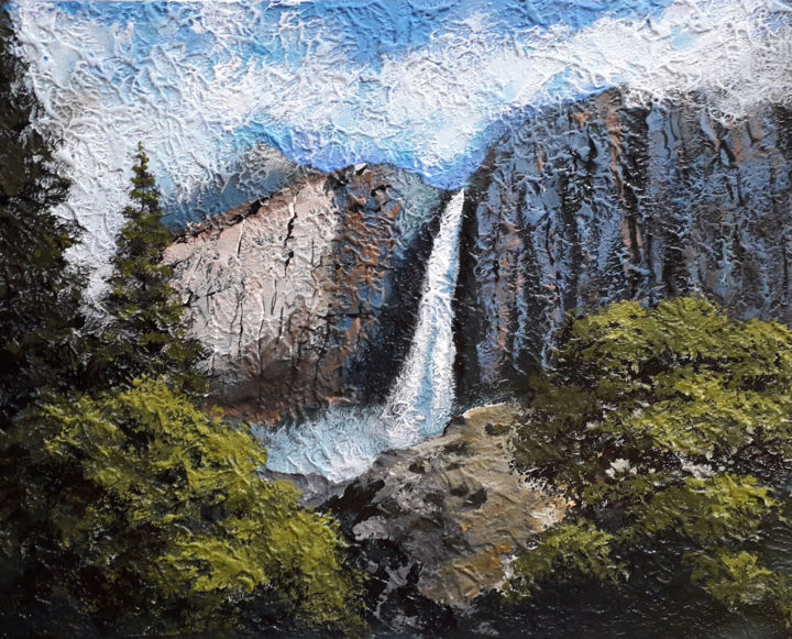 Waterfall | Acrylic Painting | Canvas Ar, 絵画 Alex Zievによって