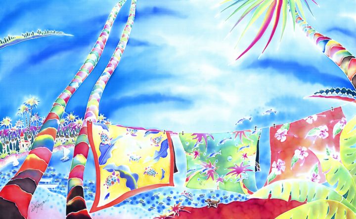 Painting titled "Tropical-wind" by Hisayo Ohta, Original Artwork, Other