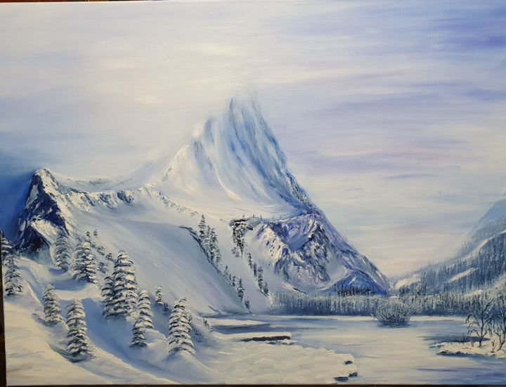 Peinture intitulée "Sonho de inverno" par Vladimir Capatina, Œuvre d'art originale, Huile