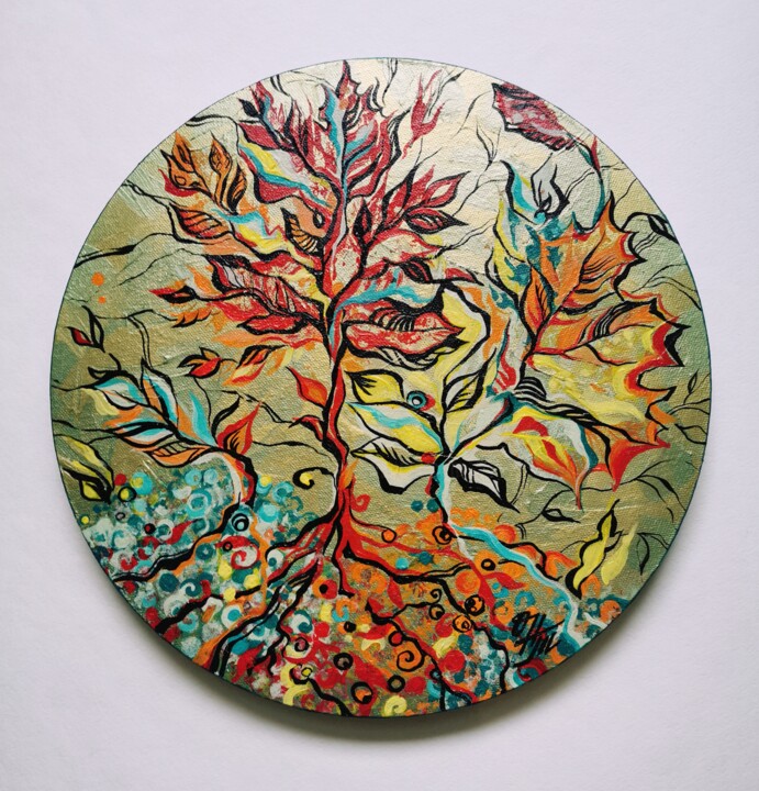 绘画 标题为“Maple leaves” 由Volha Trus, 原创艺术品, 丙烯