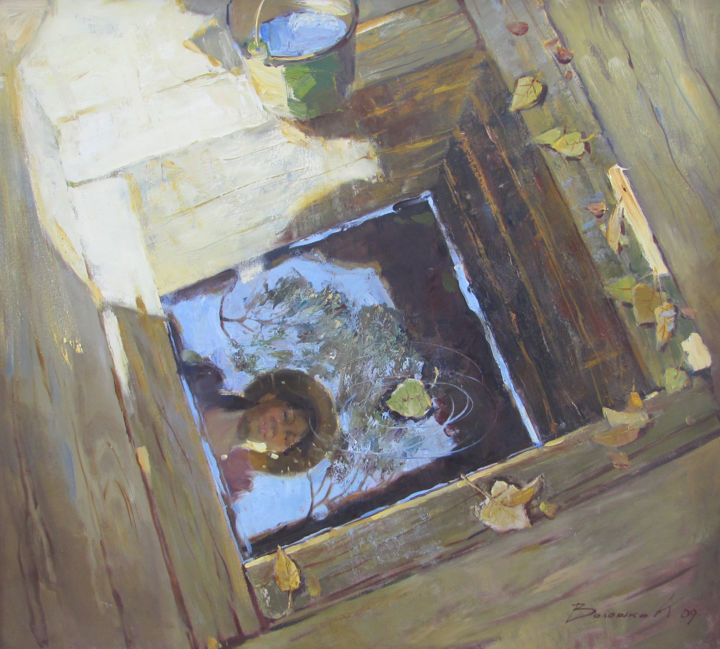 제목이 "Зеркало души"인 미술작품 Voloshko Karina로, 원작, 기름