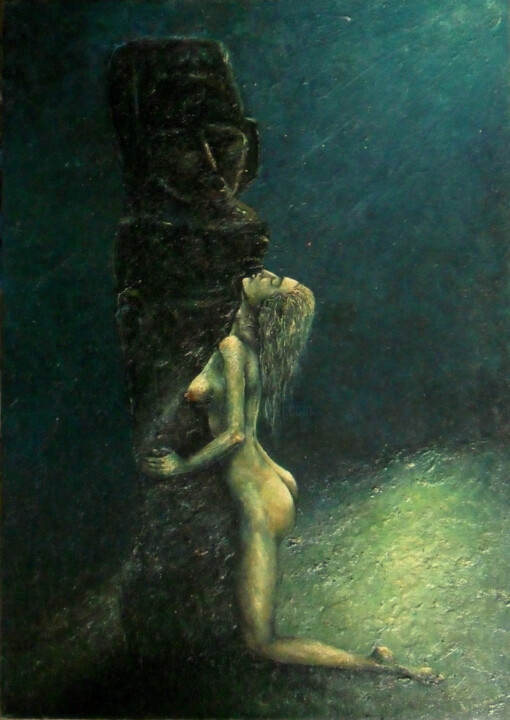 Peinture intitulée "Кумир" par Vsevolod Laikov, Œuvre d'art originale, Huile