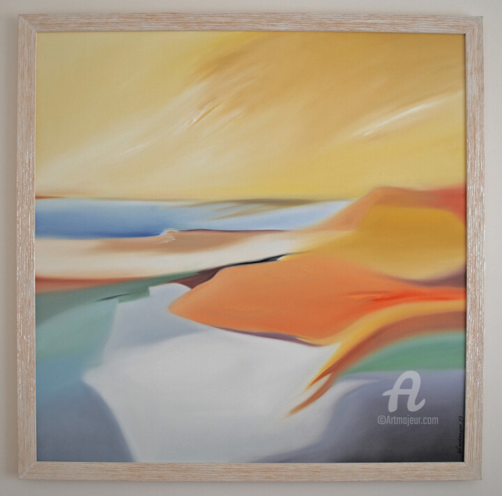 Painting titled "malle-landschaft-2b…" by Waldemar Kondratowski, Original Artwork, Oil