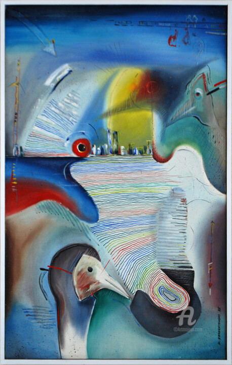 Painting titled "w-kondratowski-1995…" by Waldemar Kondratowski, Original Artwork, Oil