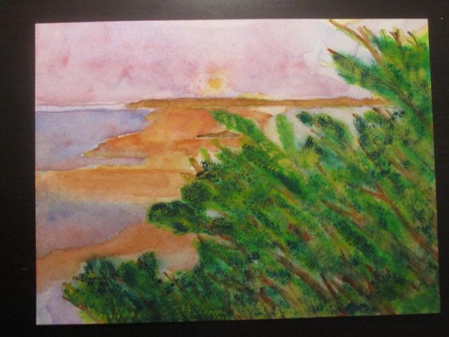 Ζωγραφική με τίτλο "Normandie" από Watercolorwalt, Αυθεντικά έργα τέχνης, Λάδι