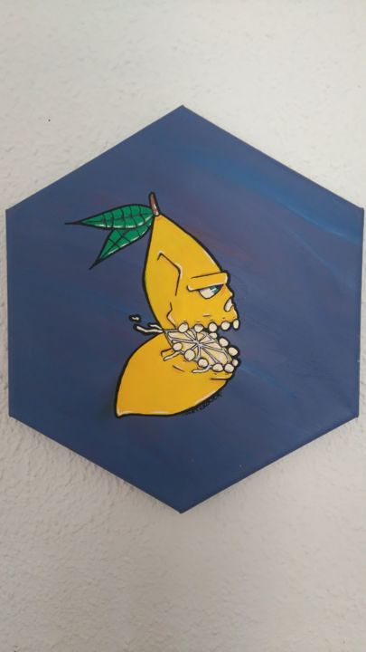 Pintura titulada "citron pressé" por Waterone Creation, Obra de arte original, Acrílico