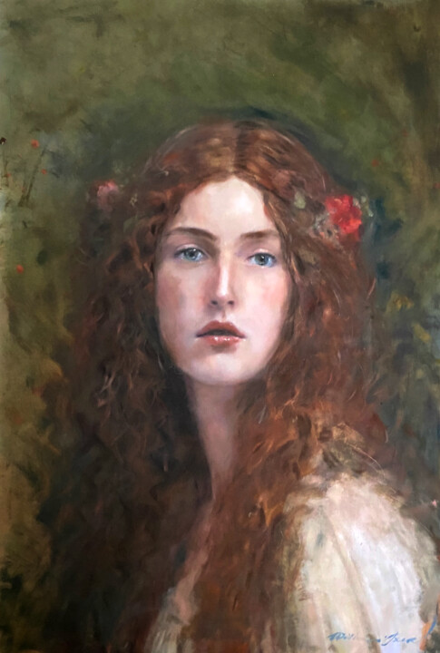 Painting titled "‘La Belle Dame Des…" by William Oxer F.R.S.A., Original Artwork, Oil