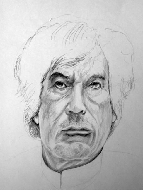 Drawing titled "Gaddafi" by Zeichnungen/Fotografie, Original Artwork, Other