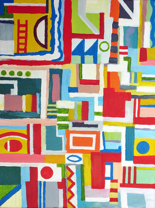 「abstract-41-16th-no…」というタイトルの絵画 Steve Willinghamによって, オリジナルのアートワーク, アクリル