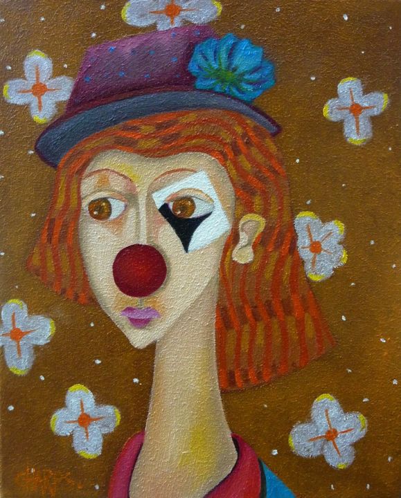 Dalia Clown, Painting by Willy Charps | Artmajeur