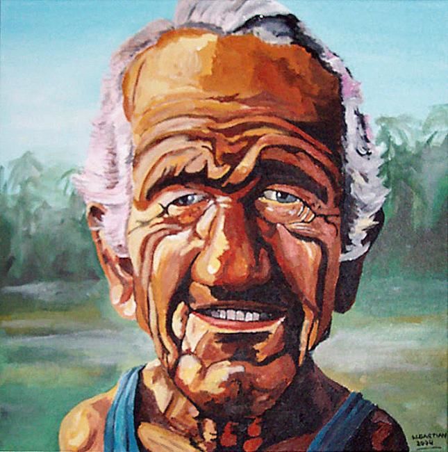 Painting titled "Ernesto" by Wolfgang Bastian, Original Artwork