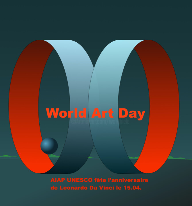 Digital Arts με τίτλο "World Art Day  AIAP…" από Wolf Thiele, Αυθεντικά έργα τέχνης, 2D ψηφιακή εργασία