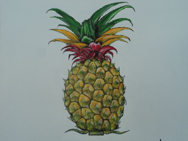 Malarstwo zatytułowany „ananas aux couleurs…” autorstwa Xavier De Lacaze, Oryginalna praca