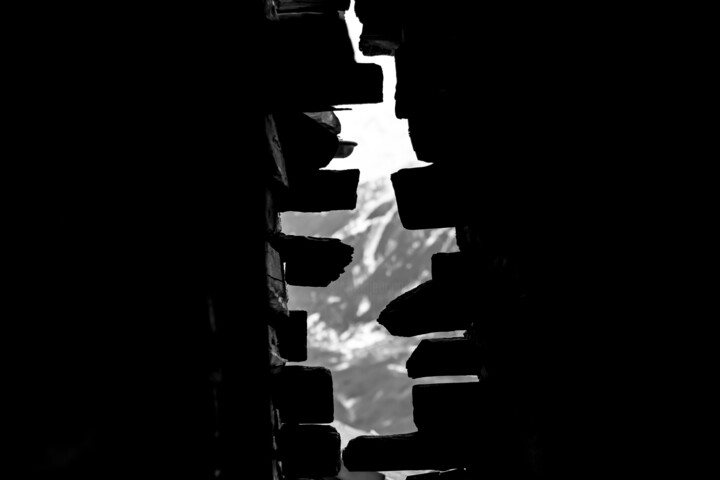 Fotografia zatytułowany „La Faille” autorstwa Xavier Lespinas, Oryginalna praca, Fotografia cyfrowa Zamontowany na Aluminium